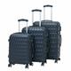 (Navy) Suitcase Luggage Set Hard Shell ABS Cabin Case