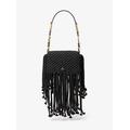 Michael Kors Marissa Medium Hand-Woven Macramé Shoulder Bag Black One Size