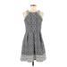 Rewind Casual Dress - A-Line: Gray Damask Dresses - New - Women's Size Medium