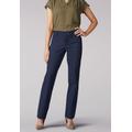 Plus Size Women's Wrinkle Free Straight Leg Pant Jean by Lee in Imperial Blue (Size 30 WP)