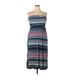 Lane Bryant Casual Dress - Midi: Blue Stripes Dresses - Women's Size 18 Plus