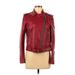 Zara Basic Faux Leather Jacket: Red Jackets & Outerwear - Women's Size Medium