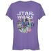 Women's Mad Engine Purple Star Wars Group Bright Graphic T-Shirt