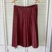 J. Crew Skirts | J Crew Faux Leather Pleated Midi Skirt | Color: Red | Size: 8