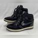 Nike Shoes | Nike Air Force Sky High Hidden Wedge Sneaker Black Women’s Size 8 | Color: Black | Size: 8