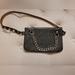 Michael Kors Bags | Michael Kors Mk Print Waist Bag With Pull Chain Link, Small, Black | Color: Black/Silver | Size: Os