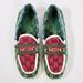 Gucci Shoes | Gucci 7 Us 7.5 Loafers Shoes Multicolor Gg Logo Canvas Rubber Sole Horsebit | Color: Green/Red | Size: 7.5