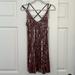 American Eagle Outfitters Dresses | American Eagle Rose Velvet Mini Fit And Flare Dress Medium | Color: Pink | Size: M