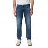 5-Pocket-Jeans MARC O'POLO "aus stretchigem Bio-Baumwoll-Mix", Herren, Gr. 36, Länge 36, retro blau wash, Obermaterial: 90% Baumwolle, 9% Polyester, 1% Elasthan, unifarben, casual, figurbetont normal, Jeans