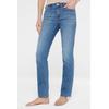 Regular-fit-Jeans SENSES.THE LABEL, Damen, Gr. 30, Länge 32, blau, Material: 78% Baumwolle, 21% Polyester, 1% Elasthan, Abriebeffekte, casual, regular fit, Jeans, mit verkürztem Bein