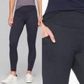 Athleta Pants & Jumpsuits | Athleta Herringbone Metro High Rise Leggings In Navy | Color: Blue | Size: Xs