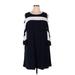 Nina Leonard Casual Dress - A-Line: Blue Dresses - Women's Size X-Large