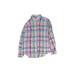 Ralph Lauren Long Sleeve Button Down Shirt: Pink Checkered/Gingham Tops - Kids Boy's Size 8