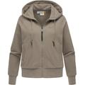 Kapuzensweatjacke RAGWEAR "Taila", Damen, Gr. XL (42), braun (mokka), Sweatware, Material: 70% Baumwolle, 30% Polyester, casual, weit hüftlang, tiefer Rundhals, Langarm Ärmel ohne Ärmelschlitz Rippbündchen, Sweatjacken, modische Damen Sweatjacke mit...