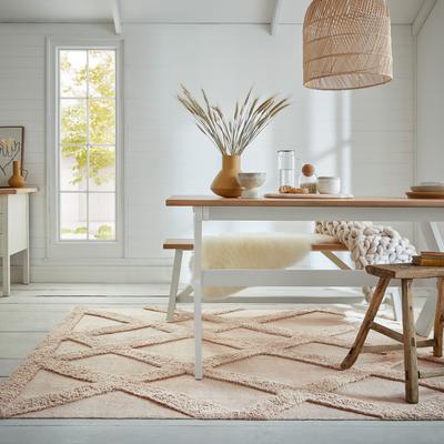 Teppich FLAIR RUGS "Tessa Baumwolle", beige (natur), B:160cm H:10mm L:230cm, Baumwolle, Teppiche, Baumwolle Scandi Image