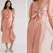 Free People Dresses | Free People Womens Midi Length Dress Blush Pink Keep It Romantic Size Small | Color: Cream/Pink | Size: S