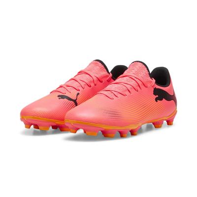 Fußballschuh PUMA "FUTURE 7 PLAY FG/AG Fußballschuhe Herren" Gr. 47, bunt (sunset glow black sun stream pink orange) Schuhe