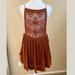 Free People Dresses | Free People Crochet Knit Mini Boho Style Dress Size Small | Color: Brown | Size: S
