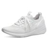 Slip-On Sneaker TAMARIS, Damen, Gr. 38, weiß, Textil, Lederimitat, Synthetik, unifarben, sportlich, Schuhe Sneaker, Freizeitschuh, Halbschuh, Schnürschuh mit aufgesetzer Zierschnürung