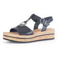 Keilsandalette GABOR Gr. 35, schwarz Damen Schuhe Sandaletten Sommerschuh, Sandale, Keilabsatz, mit dekorativem Schmuckelement