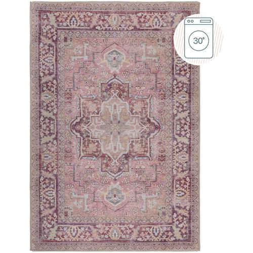 Teppich FLAIR RUGS ""Windsor"" Teppiche Gr. B: 200cm, 4mm, L: 290cm, rosa Waschbarer Teppich