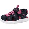 Sandale KANGAROOS "K-Mini", Gr. 22, blau (dk navy, daisy), Textil, Synthetik, sportlich, Schuhe, mit Klettverschluss