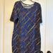 Lularoe Dresses | Lularoe Julia Dress Size Xl | Color: Blue/Yellow | Size: Xl