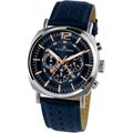 Chronograph JACQUES LEMANS "Lugano" Armbanduhren blau (braun, dunkelblau) Herren Uhren