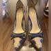 Kate Spade Shoes | Kate Spade| Navy Polka Dot Heels | Sz: 6 | Color: Blue/Tan | Size: 6