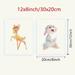 Disney Art | Canvas Poster. Disney Bambi Watercolor Paintings Set Of 2 Unframed | Color: Gray/Tan | Size: 12” X 8”