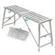Scaffolding Work Platform Portable Folding Scaffold Ladder Stool Adjustable Height, Metal Tech Scaffolding Equipment Tools, for Home Improvement, Patching Drywall or Cleaning Windows (A 140cm 4.6ft)
