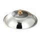 Pot Lids Pot Lid Replacement Cover Kitchen Pot Pan Cover Frying Wok Lid with Knob Stainless Steel Glass Pot Cover Wok Cover Lid Replacement Pot Lid Saute Pan Lids (Color : B, Size : 40CM)