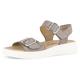 Keilsandalette GABOR Gr. 38, grau (taupe) Damen Schuhe Sandalen