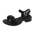 NEOFEN Womens Flat Sandals Women's Summer Sandal Womens Strap Flat Sandals (Color : Black, Size : 4 UK)