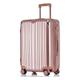 ZNBO 20 inch Carry On Luggage Lightweight Hard Shell ABS 4 Wheel Spinner Suitcase,Women's Fashion Lightweight Luggage,Lightweight 4 Wheel Hard Case Suitcases Cabin,Pink,24