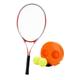 Perfeclan Solo Tennis Trainer Rebound Ball Self Practice Garden Ball with Elastic String Exercise Tennis Training Tool for Kids Adults, Red Racket 4pcs