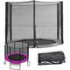 HSF trampoline accessories Trampoline Enclosure Net Replacement Outdoor Trampoline Safety Net With Zipper Buckle Round Trampoline Net trampoline spare parts (Size : 8 ft 6 poles 2.44 m)