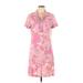 Lilly Pulitzer Casual Dress - Shirtdress: Pink Paisley Dresses - Women's Size Large