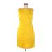 Calvin Klein Casual Dress - Sheath: Yellow Dresses - New - Women's Size 10