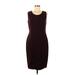 Lafayette 148 New York Casual Dress - Sheath: Burgundy Solid Dresses - Women's Size 6