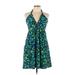 The North Face Casual Dress - Fit & Flare Halter Sleeveless: Green Dresses - Women's Size Large