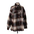 H&M Jacket: Brown Plaid Jackets & Outerwear - Women's Size Small