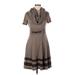 Eliza J Casual Dress - Sweater Dress: Gray Dresses - Women's Size Medium