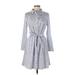 The Limited Outlet Casual Dress - Shirtdress: Gray Dresses - Women's Size Medium