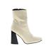 Nasty Gal Inc. Ankle Boots: Ivory Shoes - Women's Size 5