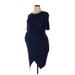 Hello Miz Casual Dress: Blue Dresses - Women's Size X-Large Maternity