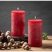 Clover Lane Vance Kitira Unscented Pillar Candle Paraffin in Red | 6" x 3.25" | Wayfair CT246CRB