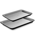 NutriChef Non-Stick Carbon Steel 2 Piece Baking Sheet Set Carbon Steel in Black/Gray | 1.26 H x 10.98 W x 15.75 D in | Wayfair NC2TRGY.5