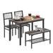 Dining Table Set for 4,Kitchen Table with 2 Chairs and a Bench,Table and Chairs Dining Set 4 Piece Set for Dining Room