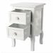 2 pcs of Nightstand Drawer Organizer Storage Cabinet Bedside Table Bedroom Furniture Woode Nordic White Bedside Table(White)